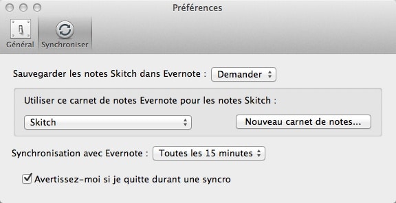 synchronisation skitch et evernote