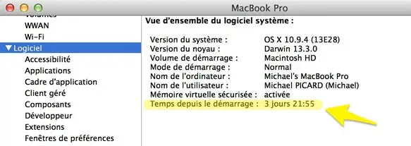 Contrôler la fréquence de reboot pour éviter le ralentissement d'un Mac