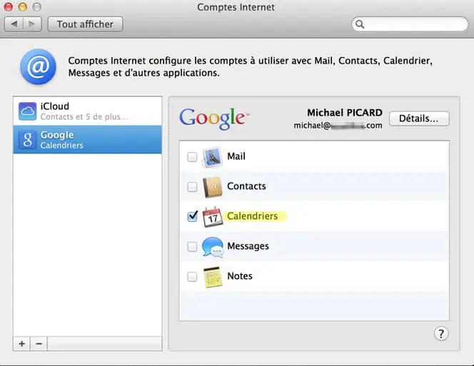 Synchroniser un calendrier Google sur Mac