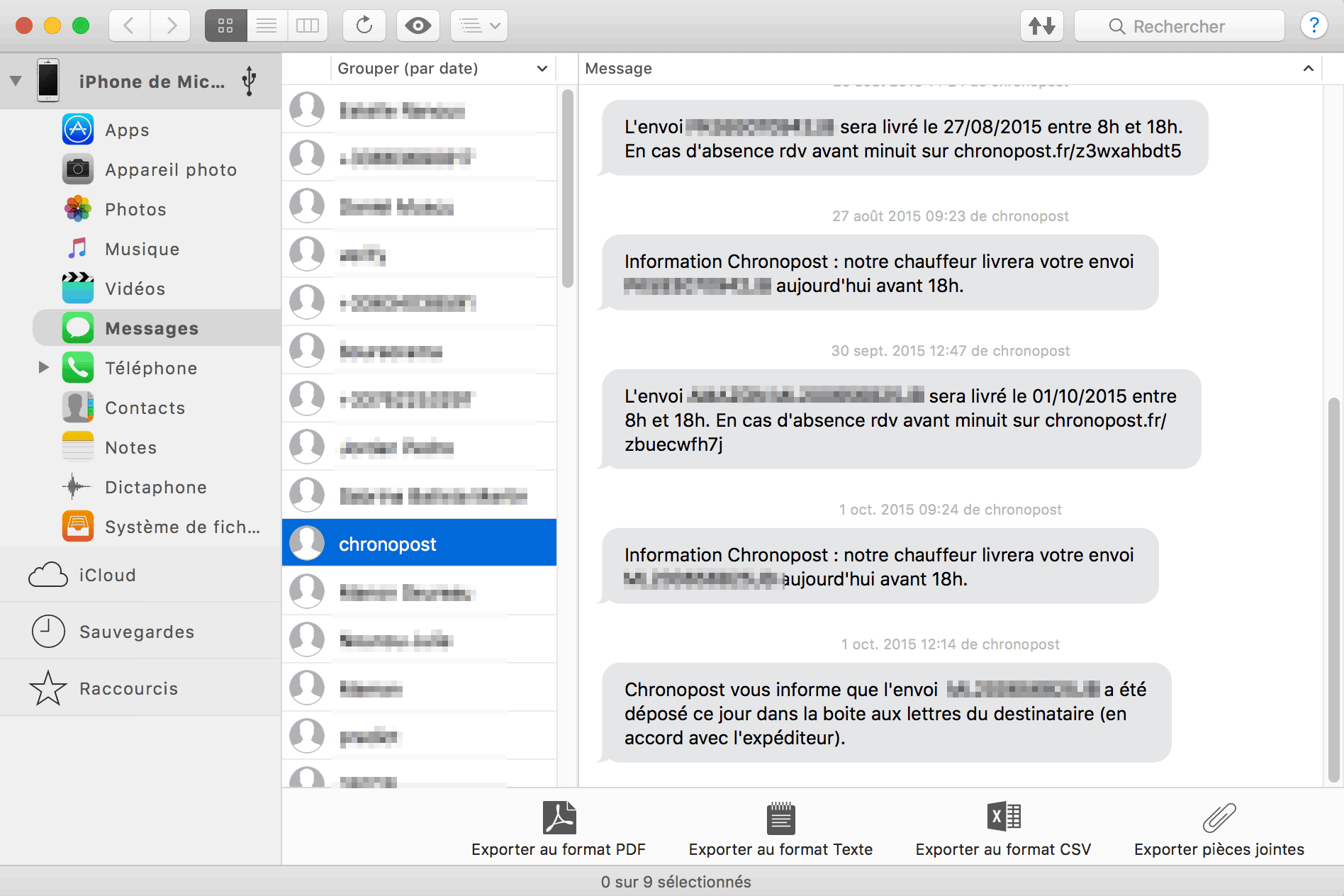 sauvegarder ou exporter les sms d'un iphone vers un mac ou un pc