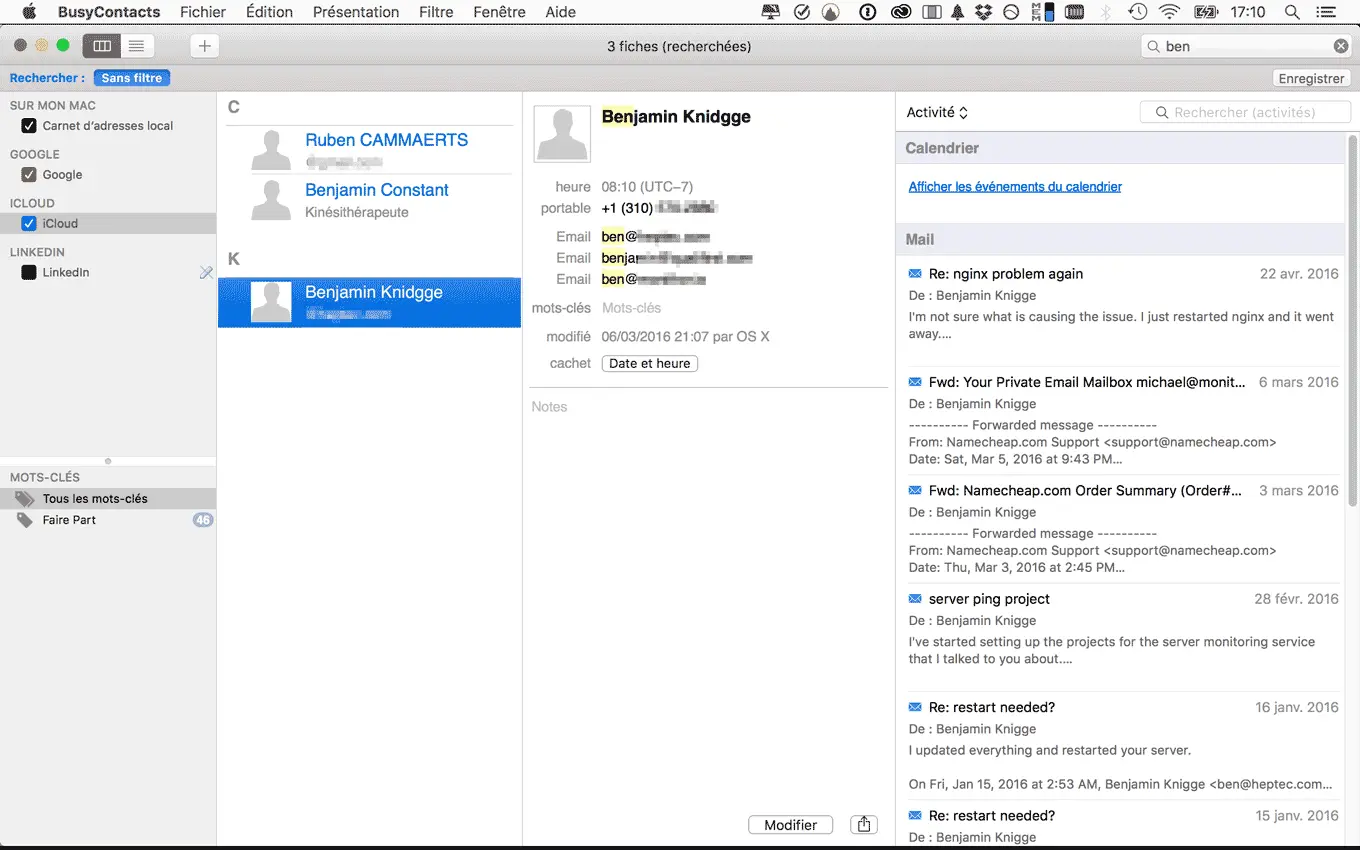 BsuyContact CRM pour mac