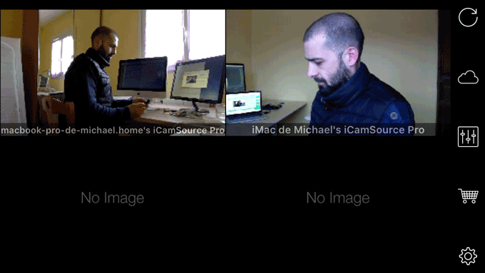 Visualisation de la caméra de l'iMac et du macbook sur l'iPhone